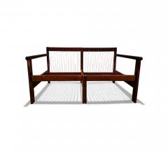 Michel Arnoult Brazilian Modern Ouro Preto Loveseat in Imbuia Michel Arnoult 1960s - 4399938