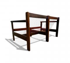 Michel Arnoult Brazilian Modern Ouro Preto Loveseat in Imbuia Michel Arnoult 1960s - 4399939