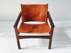 Michel Arnoult PegLev Leather Lounge Chair Brazil 1960 - 4315290