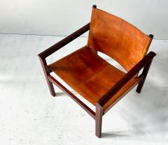 Michel Arnoult PegLev Leather Lounge Chair Brazil 1960 - 4315291