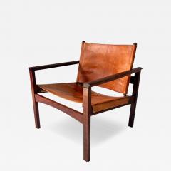 Michel Arnoult PegLev Leather Lounge Chair Brazil 1960 - 4319210