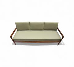 Michel Arnoult Sofa in Imbuia Hardwood Leather by Michel Arnoult 1960s Lot 155 - 4351911