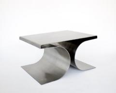 Michel Boyer FRENCH STAINLESS STEEL PAIR SIDE OR COFFEE TABLES IN THE STYLE OF MICHEL BOYER - 2657406