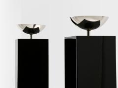 Michel Boyer Michel Boyer pair of black lacquered and nickeled metal floor lamps 1979 - 4585868