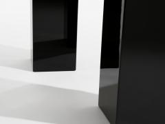 Michel Boyer Michel Boyer pair of black lacquered and nickeled metal floor lamps 1979 - 4585873