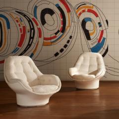 Michel Cadestin Pair of Yoga armchairs by M Cadestin - 2855824