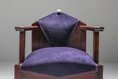 Michel De Klerk Dutch Art Deco Amsterdamse school pair of armchairs 1950s - 1311526