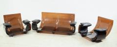 Michel Ducaroy Ducaroy Ligne Roset Sofa Set in Brown Perspex with Black Leather - 543392