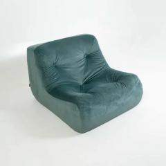Michel Ducaroy Ligne Roset Kali Lounge Chair in Original Emerald Corduroy - 3261695