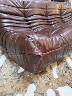 Michel Ducaroy Michel Ducaroy Togo Three Seat Sofa in Deep Brown Leather for Ligne Roset - 4498734