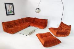 Michel Ducaroy Mid Century Modern Orange Togo Sofa Set by Michel Ducaroy for Ligne Roset - 3001542