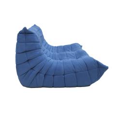 Michel Ducaroy Original Ligne Roset Togo Blue Cotton Velvet Sofa Designed by Michel Ducaroy - 2989915