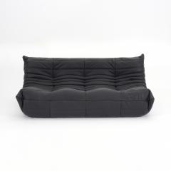 Michel Ducaroy Restored Ligne Roset Togo 5 Piece Sectional Set in Monolith Black Leather - 4534155