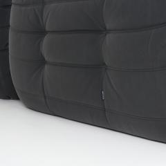 Michel Ducaroy Restored Ligne Roset Togo 5 Piece Sectional Set in Monolith Black Leather - 4534166