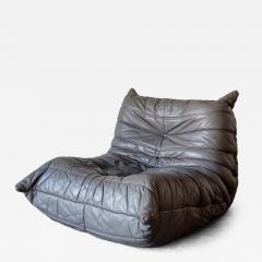 Michel Ducaroy Togo 1 Seater in Grey Leather by Michel Ducaroy for Ligne Roset - 4491085