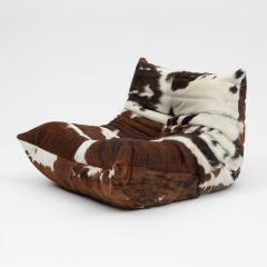 Michel Ducaroy Vintage Ligne Roset Togo Fireside Chair in Natural Cowhide Michel Ducaroy - 4515276