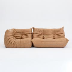 Michel Ducaroy Vintage Ligne Roset Togo Set in Italian Honey Leather Restored - 4526063
