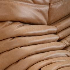 Michel Ducaroy Vintage Ligne Roset Togo Set in Italian Honey Leather Restored - 4526069