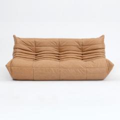 Michel Ducaroy Vintage Ligne Roset Togo Set in Italian Honey Leather Restored - 4526074