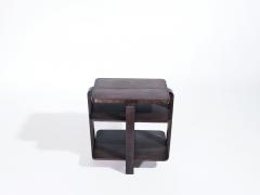 Michel Dufet French art deco modernist mahogany side table 1940 s - 983824