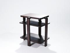 Michel Dufet French art deco modernist mahogany side table 1940 s - 983825