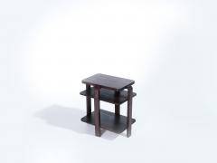 Michel Dufet French art deco modernist mahogany side table 1940 s - 983826