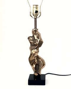 Michel Jaubert Michel Jaubert Signed French Cast Bronze Sculptural Table Lamp - 3581652