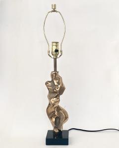 Michel Jaubert Michel Jaubert Signed French Cast Bronze Sculptural Table Lamp - 3581657