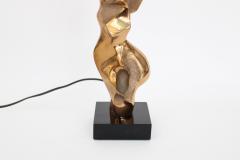 Michel Jaubert Michel Jaubert Signed French Cast Bronze Sculptural Table Lamp - 3581674