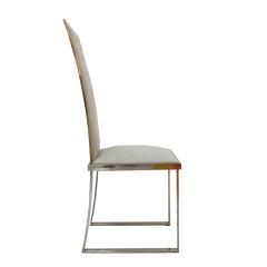 Michel Mangematin Michel Mangematin Eighteen Steel And Brass Grey Chairs France 70s - 820454