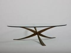Michel Mangematin Michel Mangematin cast bronze coffee cocktail table France c1962 - 4128422