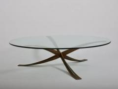 Michel Mangematin Michel Mangematin cast bronze coffee cocktail table France c1962 - 4128423
