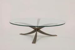 Michel Mangematin Michel Mangematin cast bronze coffee cocktail table France c1962 - 4128441
