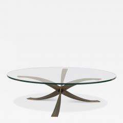 Michel Mangematin Michel Mangematin cast bronze coffee cocktail table France c1962 - 4129997