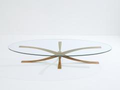 Michel Mangematin Michel Mangematin large bronze coffee table 1962 - 4011978
