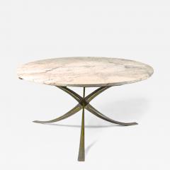 Michel Mangematin Michel Mangematin superb gold bronze and marble dinning table - 1462840