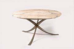 Michel Mangematin Michel Mangematin superb gold bronze and marble dinning table - 2408364