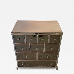 Michel Pigneres Chest of Drawers Mirror Metal Chrome Brass by Michel Pigneres 1970s France - 3931056