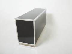 Michel Pigneres Michel Pigneres brass chrome black lucite sideboard 1970s - 2675412