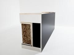 Michel Pigneres Michel Pigneres brass mirrored leopard bar sideboard 1969 - 3705256