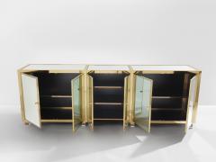 Michel Pigneres Michel Pigneres brass mirrored lucite feet sideboard 1970s - 4244026