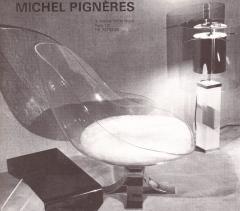 Michel Pigneres Michel Pigneres egg armchair lucite steel and velvet 1972 - 3489756