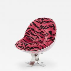 Michel Pigneres Michel Pigneres egg armchair lucite steel and velvet 1972 - 3490314