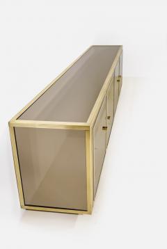 Michel Pigneres Sideboard Mirror Brass Metal Chrome by Michel Pigneres 1970s France - 4310826