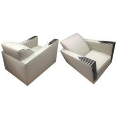 Michel Roux Spitz Roux Spitz Awesome Spectacular Rare Long Pair of Lounge Chairs - 377034