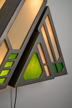 Michel Tess Contemporary Geometric Illuminated Wall Sculpture - 4505235