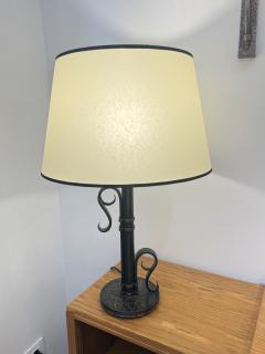 Michel Zadouna sky Sculptural Art Deco Table Lamp in Hand Forged Wrought Iron by Michel Zadouna sky - 4748935