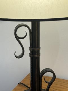 Michel Zadouna sky Sculptural Art Deco Table Lamp in Hand Forged Wrought Iron by Michel Zadouna sky - 4748938