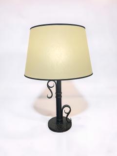 Michel Zadouna sky Sculptural Art Deco Table Lamp in Hand Forged Wrought Iron by Michel Zadouna sky - 4748939