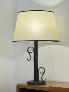 Michel Zadouna sky Sculptural Art Deco Table Lamp in Hand Forged Wrought Iron by Michel Zadouna sky - 4748959